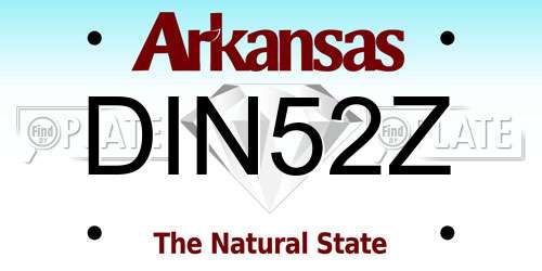 DIN52Z Arkansas License Plate