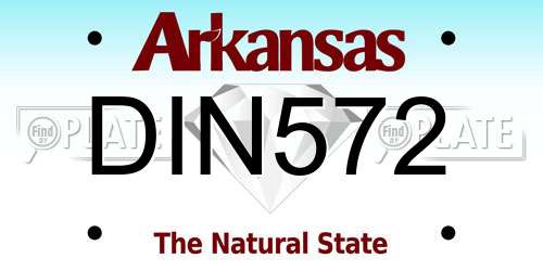 DIN572 Arkansas License Plate