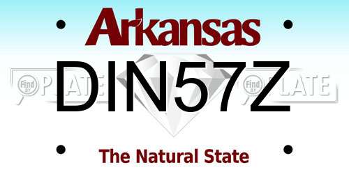 DIN57Z Arkansas License Plate
