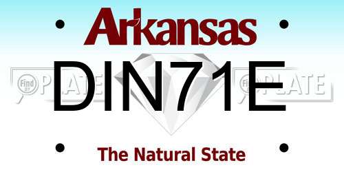 DIN71E Arkansas License Plate