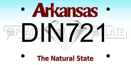 DIN721 Arkansas License Plate