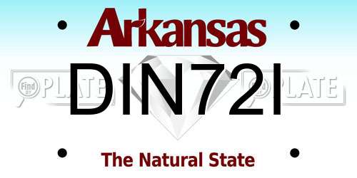 DIN72I Arkansas License Plate