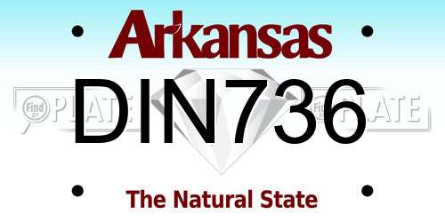 DIN736 Arkansas License Plate