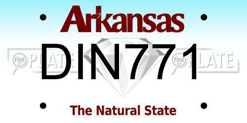 DIN771 Arkansas License Plate