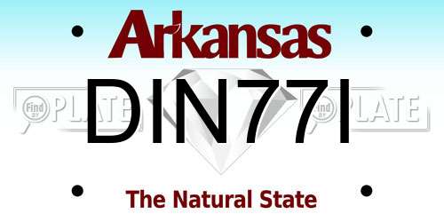 DIN77I Arkansas License Plate