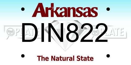 DIN822 Arkansas License Plate