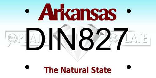 DIN827 Arkansas License Plate