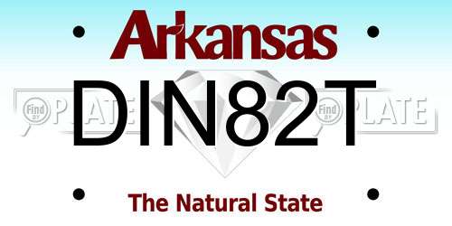 DIN82T Arkansas License Plate