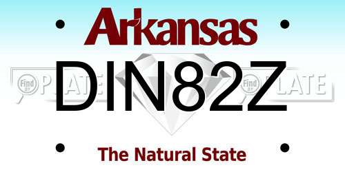 DIN82Z Arkansas License Plate
