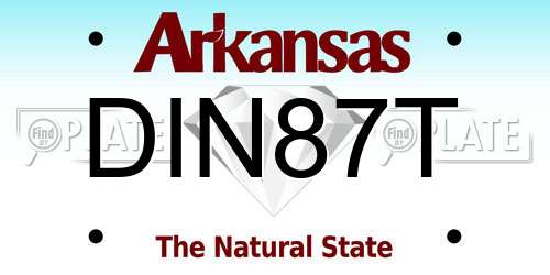 DIN87T Arkansas License Plate