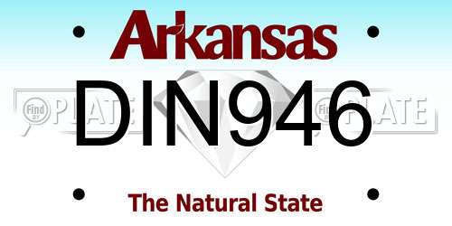 DIN946 Arkansas License Plate