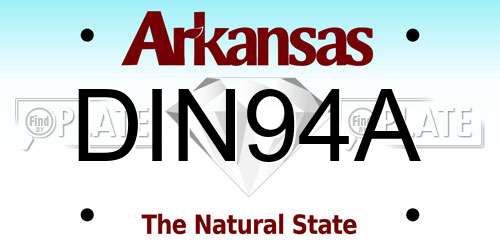 DIN94A Arkansas License Plate