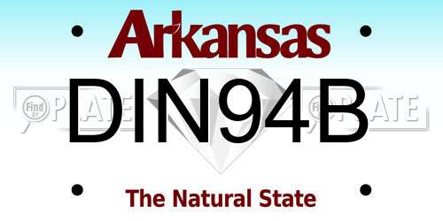 DIN94B Arkansas License Plate