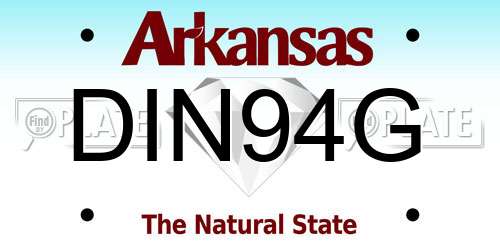 DIN94G Arkansas License Plate