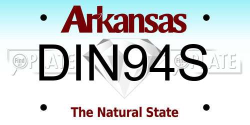 DIN94S Arkansas License Plate
