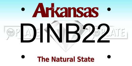 DINB22 Arkansas License Plate