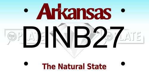 DINB27 Arkansas License Plate