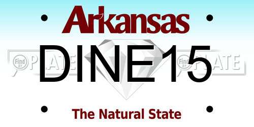 DINE15 Arkansas License Plate
