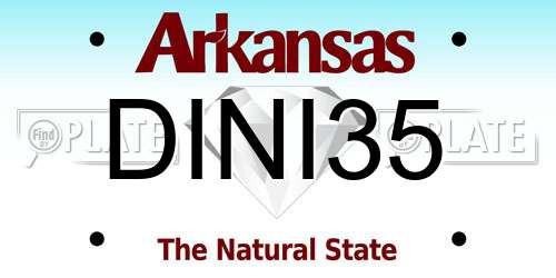 DINI35 Arkansas License Plate