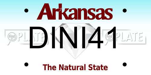 DINI41 Arkansas License Plate