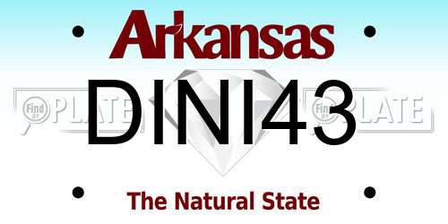 DINI43 Arkansas License Plate