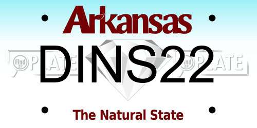 DINS22 Arkansas License Plate