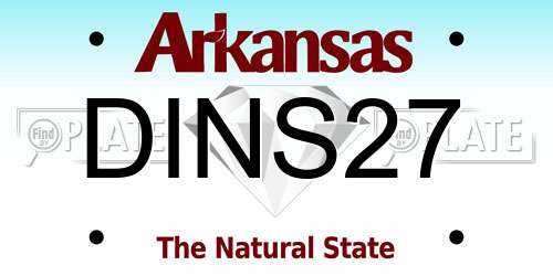 DINS27 Arkansas License Plate