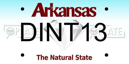 DINT13 Arkansas License Plate