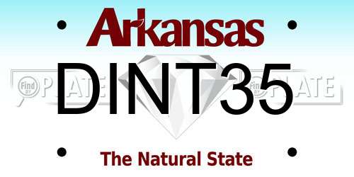 DINT35 Arkansas License Plate