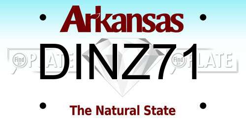 DINZ71 Arkansas License Plate