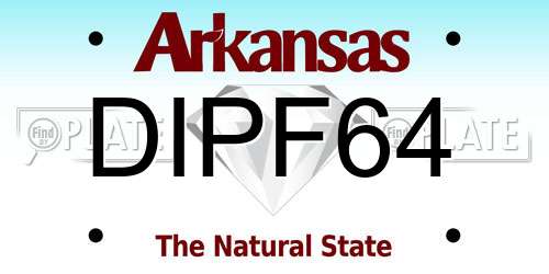 DIPF64 Arkansas License Plate