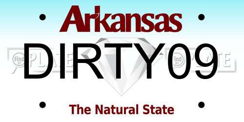 DIRTY09 Arkansas License Plate