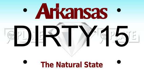 DIRTY15 Arkansas License Plate
