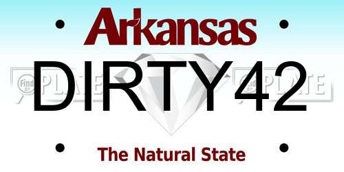 DIRTY42 Arkansas License Plate