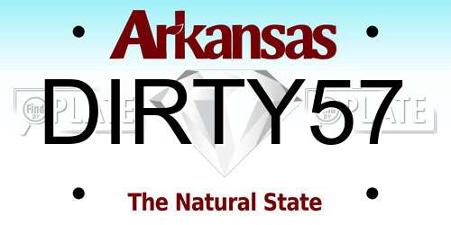 DIRTY57 Arkansas License Plate