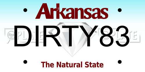 DIRTY83 Arkansas License Plate