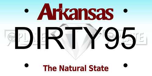 DIRTY95 Arkansas License Plate