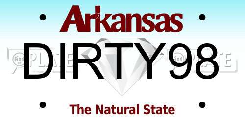 DIRTY98 Arkansas License Plate