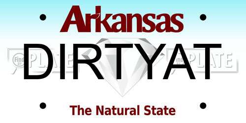 DIRTYAT Arkansas License Plate