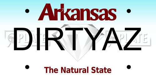 DIRTYAZ Arkansas License Plate
