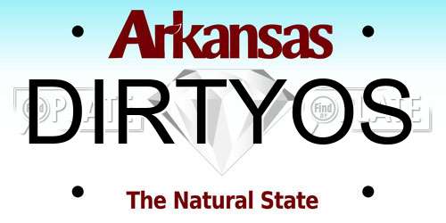 DIRTYOS Arkansas License Plate