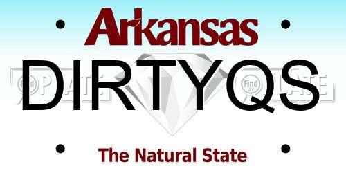 DIRTYQS Arkansas License Plate