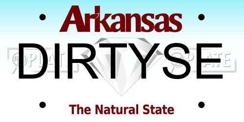 DIRTYSE Arkansas License Plate