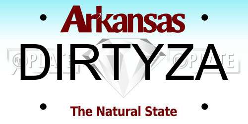DIRTYZA Arkansas License Plate