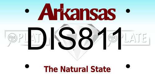 DIS811 Arkansas License Plate