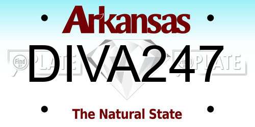 DIVA247 Arkansas License Plate