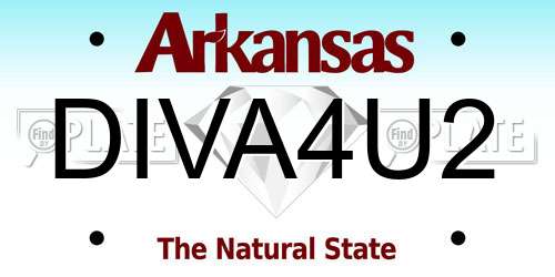 DIVA4U2 Arkansas License Plate