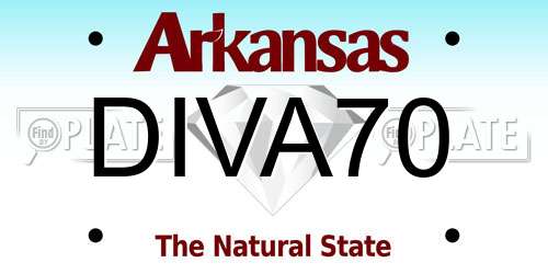 DIVA70 Arkansas License Plate