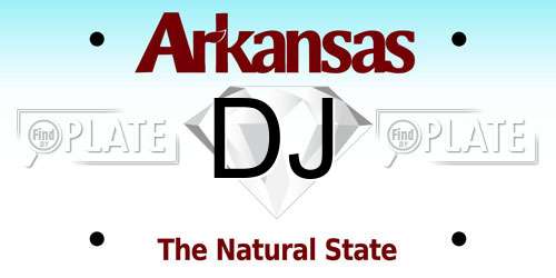 DJ Arkansas License Plate