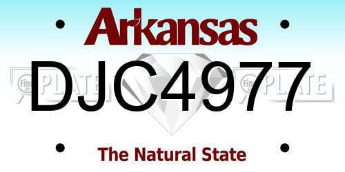 DJC4977 Arkansas License Plate